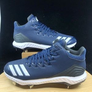 Adidas Icon Bounce Mid Metal Baseball Cleats Navy Blue CG5176 Men's Size 11